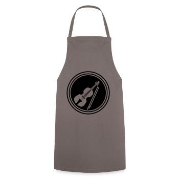 Symbole de l’icône du violon - Tablier de cuisine - gris - Devant - AI Model Male 185 dark (185cm)