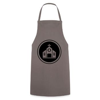Foi de l’Église - Tablier de cuisine - gris - Devant - AI Model Male 185 dark (185cm)