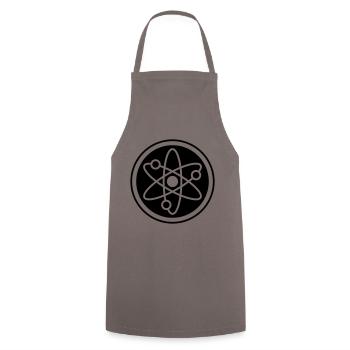 Atom Symbol - Kochschürze - Grau - Vorne - AI Model Male 185 dark (185cm)