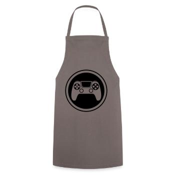 Contrôleur de symbole de manette de jeu - Tablier de cuisine - gris - Devant - AI Model Male 185 dark (185cm)