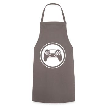Contrôleur de symbole de manette de jeu - Tablier de cuisine - gris - Devant - AI Model Male 185 dark (185cm)