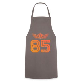 85 Couronne numérique - Tablier de cuisine - gris - Devant - AI Model Male 185 dark (185cm)