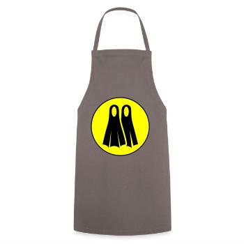 Diving Fin Circle - Cooking Apron - grey - Front - AI Model Male 185 dark (185cm)