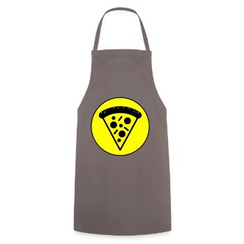 Cercle d’icônes de pizza - Tablier de cuisine - gris - Devant - AI Model Male 185 dark (185cm)