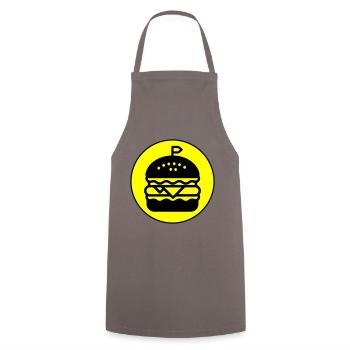 Cercle d’icônes de hamburger - Tablier de cuisine - gris - Devant - AI Model Male 185 dark (185cm)