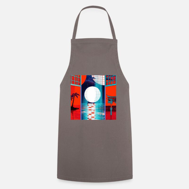 Japonais - Tablier de cuisine - gris