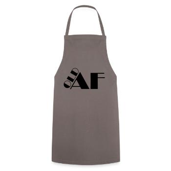 old AF Text Logo - Kochschürze - Grau - Vorne - AI Model Male 185 dark (185cm)