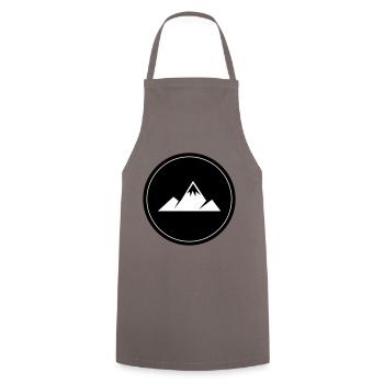 Berge Kreis - Kochschürze - Grau - Vorne - AI Model Male 185 dark (185cm)