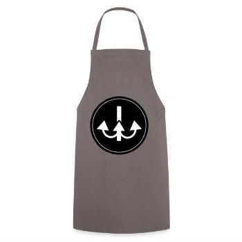 Fishing hook angler icon - Cooking Apron - grey - Front - AI Model Male 185 dark (185cm)