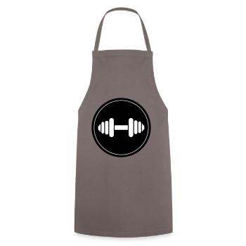 Dumbbell weights icon - Cooking Apron - grey - Front - AI Model Male 185 dark (185cm)