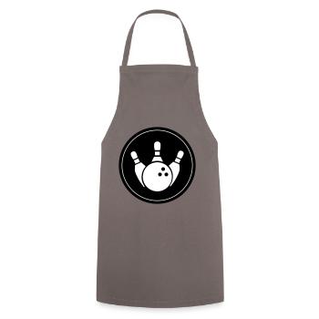 Kegeln Kegel Icon - Kochschürze - Grau - Vorne - AI Model Male 185 dark (185cm)
