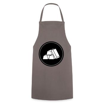Gold Circle icon - Cooking Apron - grey - Front - AI Model Male 185 dark (185cm)