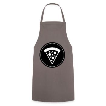 Cercle d’icônes de pizza - Tablier de cuisine - gris - Devant - AI Model Male 185 dark (185cm)