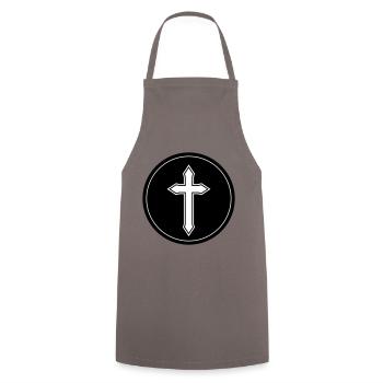 Cercle croisé - Tablier de cuisine - gris - Devant - AI Model Male 185 dark (185cm)