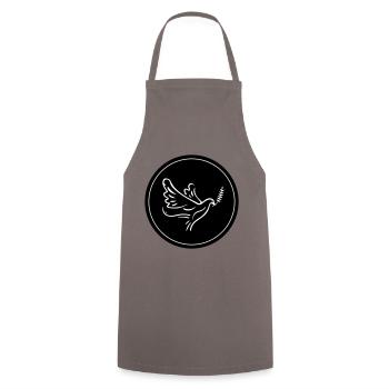 Pigeon Circle - Cooking Apron - grey - Front - AI Model Male 185 dark (185cm)