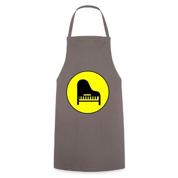 Musique pour piano - Tablier de cuisine - gris - Devant - AI Model Male 185 dark (185cm)