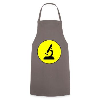 Icône d’icône de microscope - Tablier de cuisine - gris - Devant - AI Model Male 185 dark (185cm)