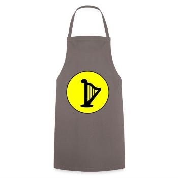 Symbole de la harpe - Tablier de cuisine - gris - Devant - AI Model Male 185 dark (185cm)