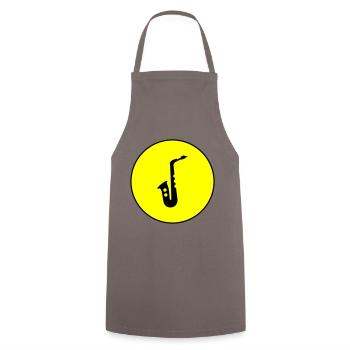 Trompete Symbol - Kochschürze - Grau - Vorne - AI Model Male 185 dark (185cm)