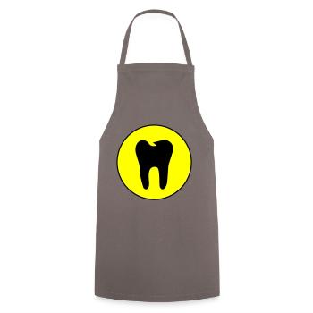 Symbole de l’icône de dent - Tablier de cuisine - gris - Devant - AI Model Male 185 dark (185cm)