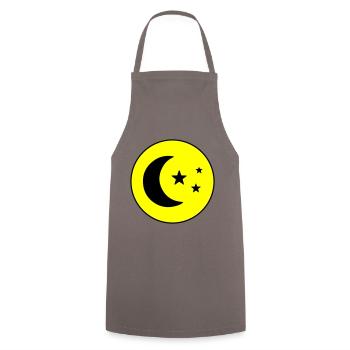Mond Icon symbol - Kochschürze - Grau - Vorne - AI Model Male 185 dark (185cm)