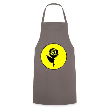 Rose icon Symbol - Kochschürze - Grau - Vorne - AI Model Male 185 dark (185cm)