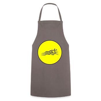 Icône d’onde - Tablier de cuisine - gris - Devant - AI Model Male 185 dark (185cm)