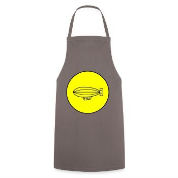 Symbole de l’icône Zeppelin - Tablier de cuisine - gris - Devant - AI Model Male 185 dark (185cm)