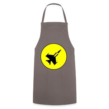 Airplane jet symbol - Cooking Apron - grey - Front - AI Model Male 185 dark (185cm)