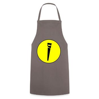 Icône de scie - Tablier de cuisine - gris - Devant - AI Model Male 185 dark (185cm)
