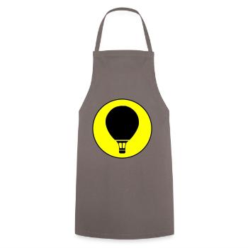 Icône de montgolfière - Tablier de cuisine - gris - Devant - AI Model Male 185 dark (185cm)