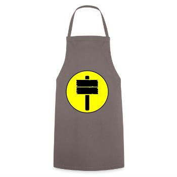 Icône de signalisation - Tablier de cuisine - gris - Devant - AI Model Male 185 dark (185cm)