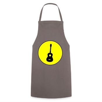 Guitar Acoustics - Cooking Apron - grey - Front - AI Model Male 185 dark (185cm)