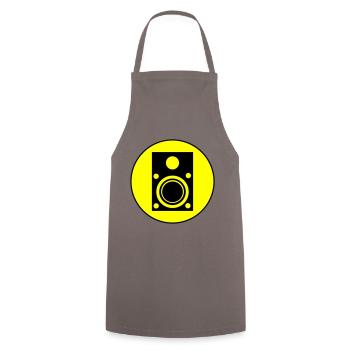 Speakers music symbol - Cooking Apron - grey - Front - AI Model Male 185 dark (185cm)