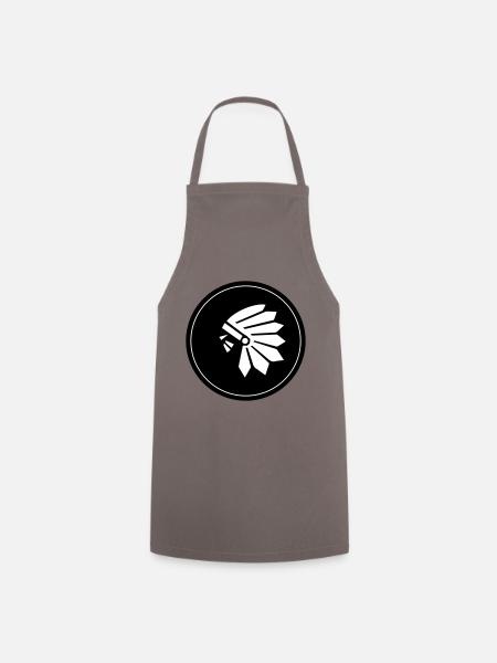 Symbole de la tête indienne - Tablier de cuisine - gris