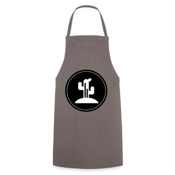 Cactus plant - Cooking Apron - grey - Front - AI Model Male 185 dark (185cm)