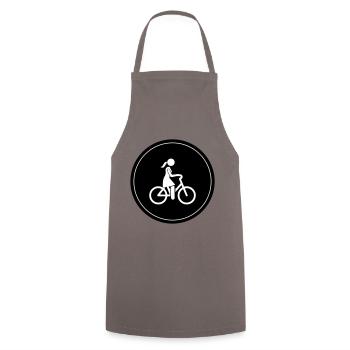 Radfahren Fahrrad Icon - Kochschürze - Grau - Vorne - AI Model Male 185 dark (185cm)