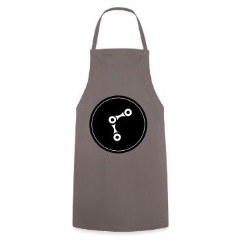 Bicycle Cycling Chain - Cooking Apron - grey - Front - AI Model Male 185 dark (185cm)