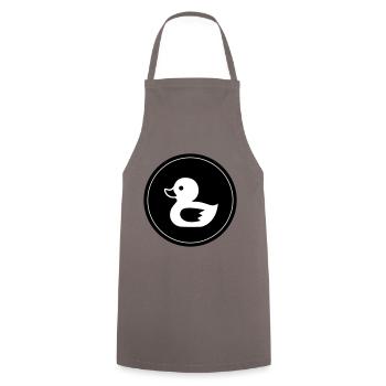 Icône de canard - Tablier de cuisine - gris - Devant - AI Model Male 185 dark (185cm)