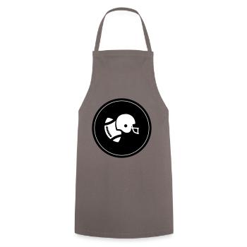 Icône du football - Tablier de cuisine - gris - Devant - AI Model Male 185 dark (185cm)