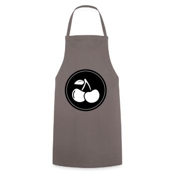 Cherry fruit - Cooking Apron - grey - Front - AI Model Male 185 dark (185cm)