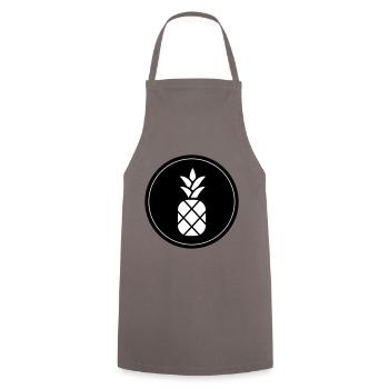 ananas frucht - Kochschürze - Grau - Vorne - AI Model Male 185 dark (185cm)