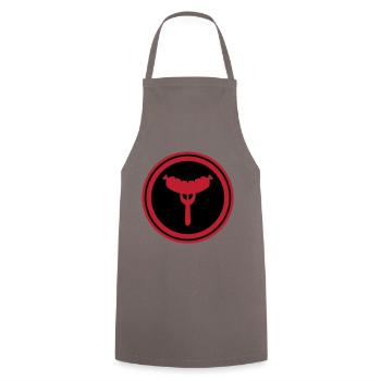 Sausage fork - Cooking Apron - grey - Front - AI Model Male 185 dark (185cm)