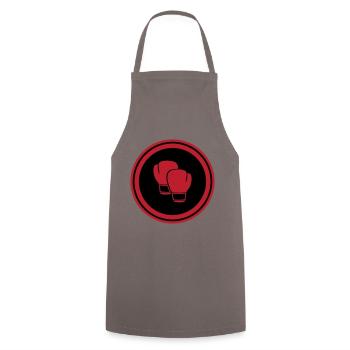 Boxing - Cooking Apron - grey - Front - AI Model Male 185 dark (185cm)