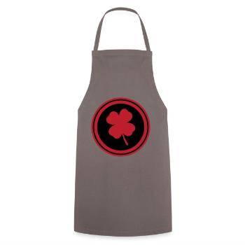 Symbole du trèfle - Tablier de cuisine - gris - Devant - AI Model Male 185 dark (185cm)