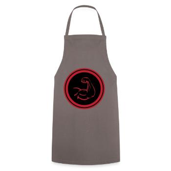 Muscles du bras biceps - Tablier de cuisine - gris - Devant - AI Model Male 185 dark (185cm)