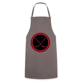 Ice hockey sticks - Cooking Apron - grey - Front - AI Model Male 185 dark (185cm)