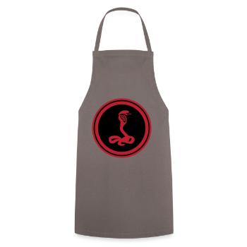 Cobra serpent - Tablier de cuisine - gris - Devant - AI Model Male 185 dark (185cm)