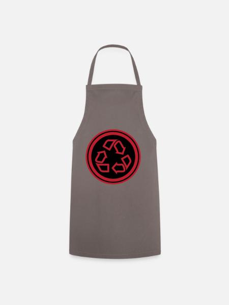 Recycling Symbol - Kochschürze - Grau