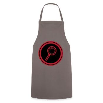 Magnifying glass icon - Cooking Apron - grey - Front - AI Model Male 185 dark (185cm)